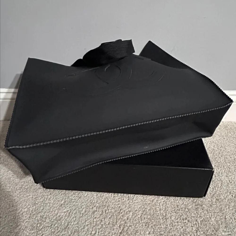 CHANEL Cocomark Tote Bag Large Shoulder Rubber Black